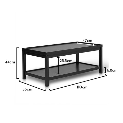 Charlie Black Noir Coffee Table - Laura James