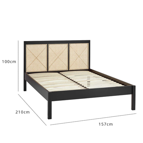 Charlie king size bed frame - Black
