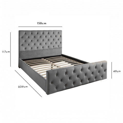 Cavil Grey King Size Upholstered Bed